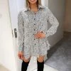 AX Paris Cream Dalmatian Print Frill Hem Shirt Dress