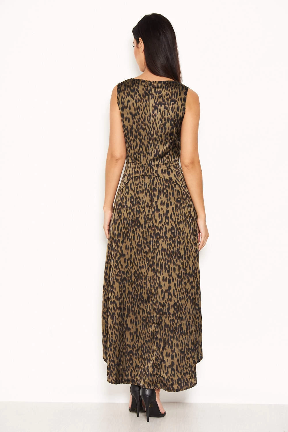 AX Paris Khaki Animal Print Maxi Dress Dresses 3 AX Paris Khaki Animal Print Maxi Dress Dresses
