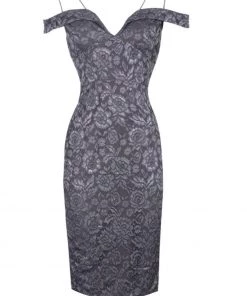 AX Paris Dark Grey Lace Midi Dress