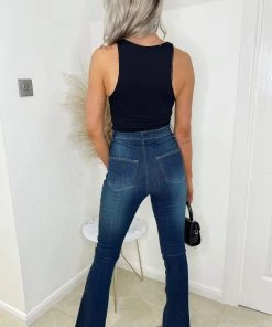 AX Paris Dark Wash Flared Jeans