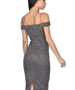 AX Paris Dark Grey Lace Midi Dress