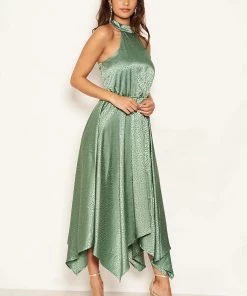 AX Paris Duck Egg Printed Satin Sleeveless Maxi Dress 15 AX Paris Duck Egg Printed Satin Sleeveless Maxi Dress