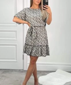 AX Paris Dresses Floral Daisy Print Batwing Frill Dress