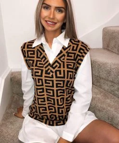 AX Paris Tops Geo Printed Tank Shirt