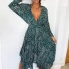 AX Paris Green Spotty Handkerchief Midi Dress