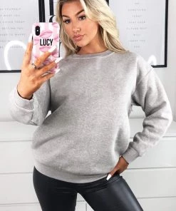 AX Paris Grey Oversized Sweatshirt