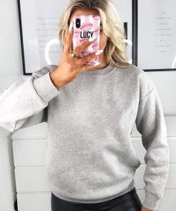 AX Paris Grey Oversized Sweatshirt