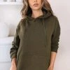 AX Paris Khaki Oversized Hoodie