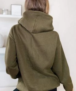 AX Paris Khaki Oversized Hoodie