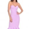 AX Paris Dresses Lilac Bandeau Frill Hem Dress