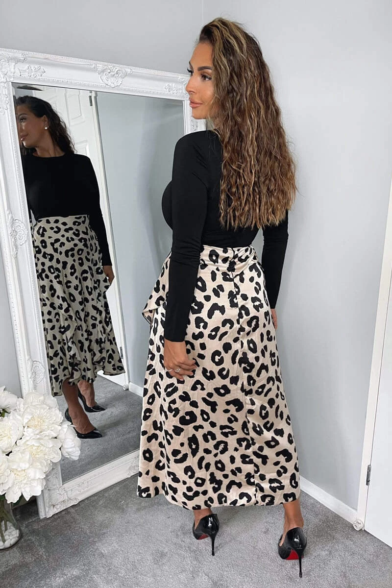 AX Paris Multi Animal Print 2 In 1 Long Sleeve Midi Dress 4 AX Paris Multi Animal Print 2 In 1 Long Sleeve Midi Dress
