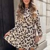 AX Paris Multi Animal Print Long Sleeve Pleat Dress