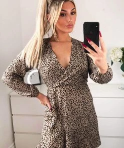 AX Paris Dresses Multi Animal Print Wrap Dress