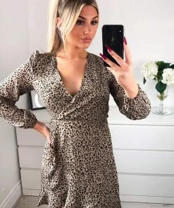 AX Paris Dresses Multi Animal Print Wrap Dress 9 AX Paris Dresses Multi Animal Print Wrap Dress