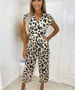 AX Paris Jumpsuits And Playsuits Multi Animal Printed Tie Waist Jumpsuit