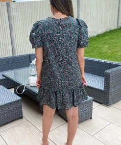 AX Paris Multi Ditsy Floral Puff Sleeve Smock Dress Jumpsuits And Playsuits