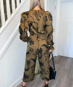 AX Paris Multi Floral Printed Elasticated Sleeve Jumpsuit 8 AX Paris Multi Floral Printed Elasticated Sleeve Jumpsuit
