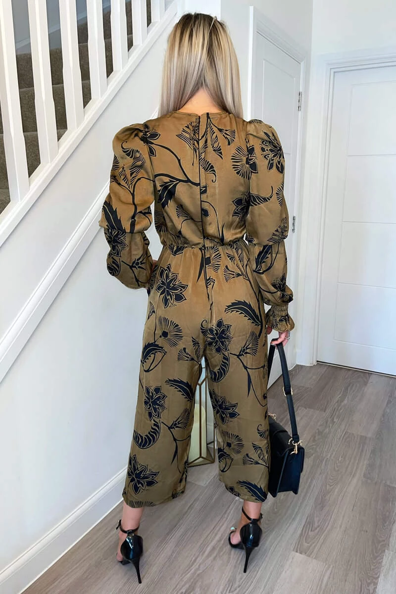 AX Paris Multi Floral Printed Elasticated Sleeve Jumpsuit 4 AX Paris Multi Floral Printed Elasticated Sleeve Jumpsuit