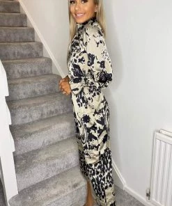 AX Paris Multi Printed Elasticated Neck Culotte Jumpsuit Jumpsuits And Playsuits