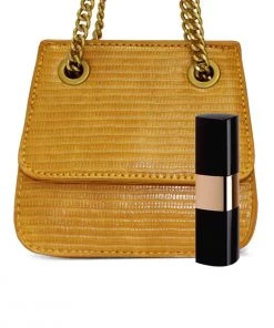 AX Paris Accessories Mustard Mini Textured Chain Strap Bag