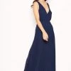AX Paris Navy Pleated Maxi Dress With Lace Straps Dresses