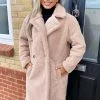 AX Paris Oatmeal Faux Fur Teddy Coat Coats & Jackets