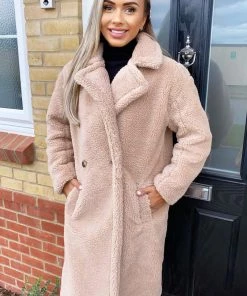 AX Paris Oatmeal Faux Fur Teddy Coat Coats & Jackets