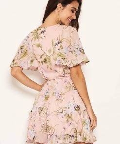 AX Paris Dresses Pink Floral Frill Dress