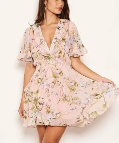 AX Paris Dresses Pink Floral Frill Dress