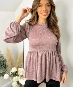 AX Paris Tops Pink Peplum Top