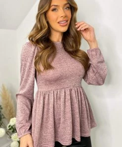 AX Paris Tops Pink Peplum Top