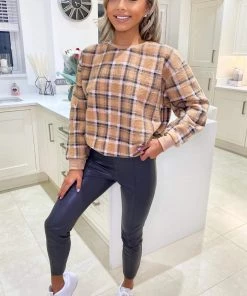 AX Paris Stone Checked Sweatshirt