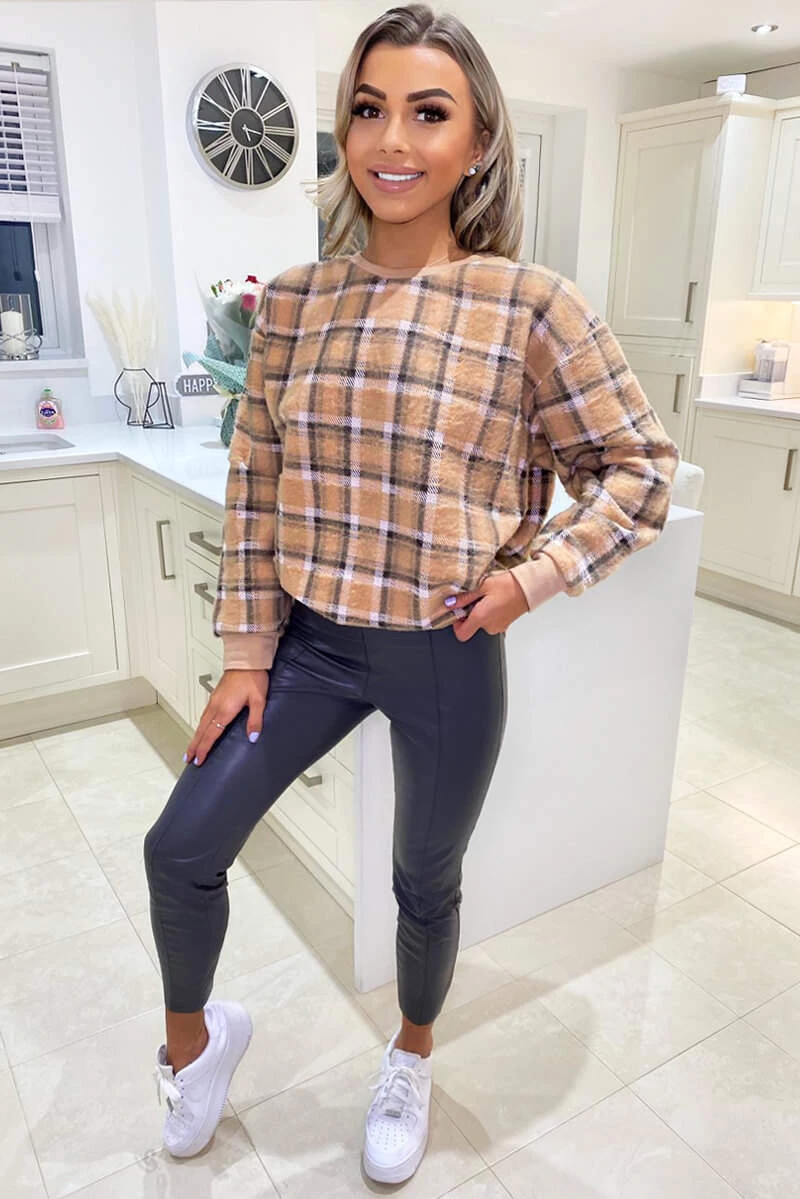 AX Paris Stone Checked Sweatshirt 2 AX Paris Stone Checked Sweatshirt