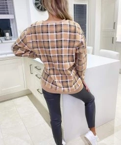AX Paris Stone Checked Sweatshirt 8 AX Paris Stone Checked Sweatshirt