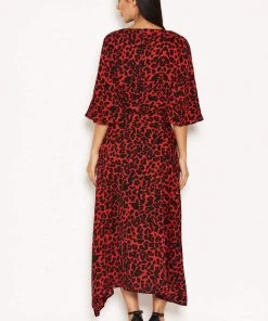 AX Paris Red Leopard Printed Maxi Dress Dresses