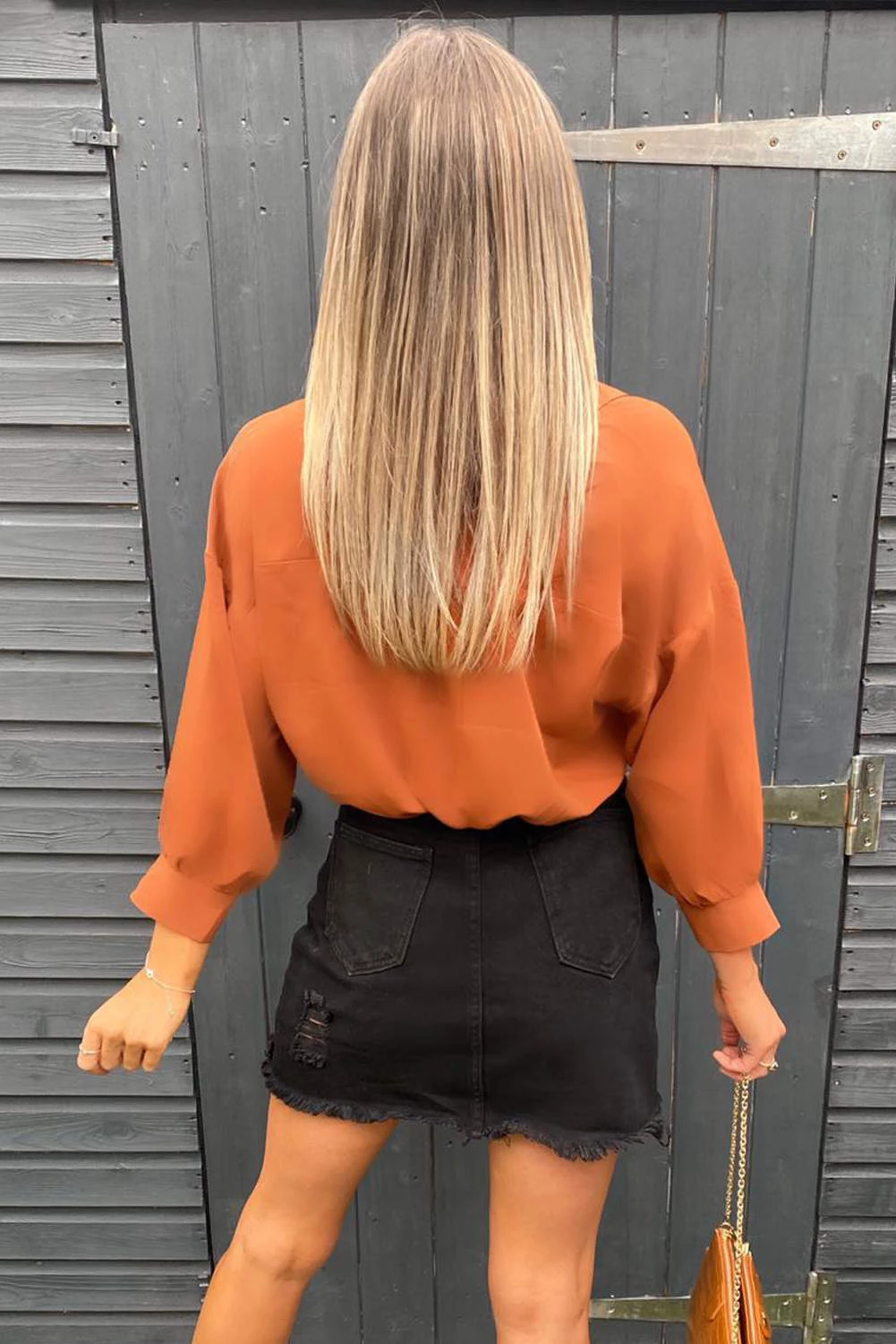 AX Paris Rust Dip Hem Shirt Tops 7 AX Paris Rust Dip Hem Shirt Tops