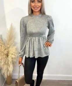 AX Paris Sage Peplum Top Tops