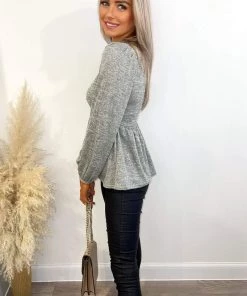 AX Paris Sage Peplum Top Tops