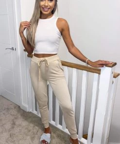 AX Paris Loungewear Stone Basic Drawstring Joggers