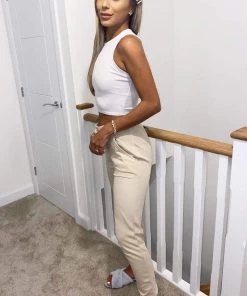 AX Paris Loungewear Stone Basic Drawstring Joggers