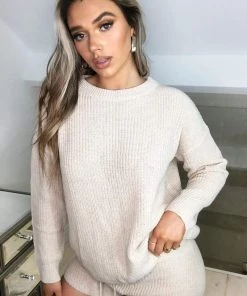 AX Paris Loungewear Stone Basic Knitted Jumper