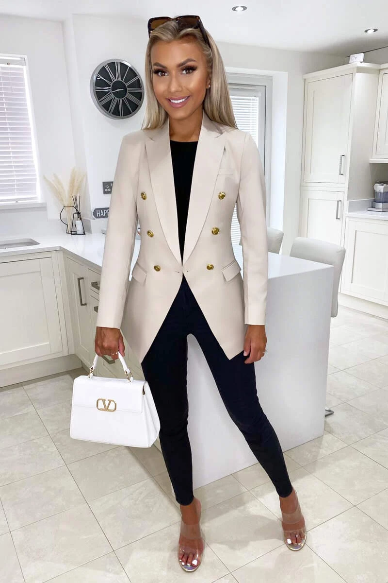 AX Paris Coats & Jackets Stone Military Style Blazer 3 AX Paris Coats & Jackets Stone Military Style Blazer