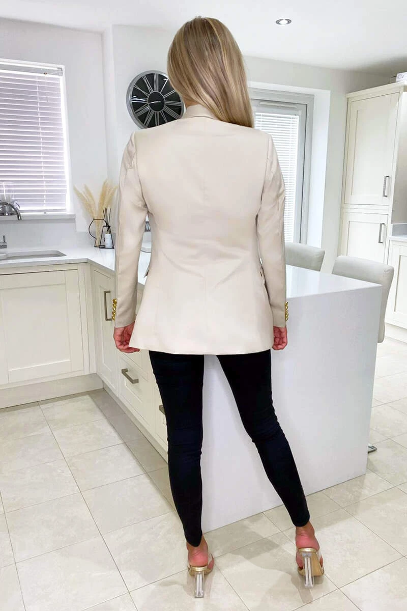 AX Paris Coats & Jackets Stone Military Style Blazer 4 AX Paris Coats & Jackets Stone Military Style Blazer