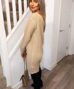 AX Paris Stone Off The Shoulder Knitted Dress