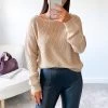 AX Paris Loungewear Stone Off The Shoulder Knitted Jumper