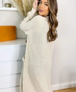 AX Paris Loungewear Stone Oversized Midi Length Cardigan 10 AX Paris Loungewear Stone Oversized Midi Length Cardigan