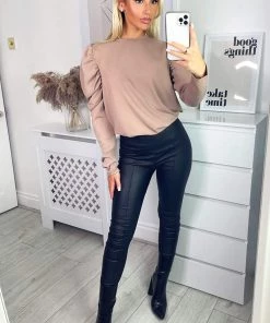 AX Paris Stone Puff Sleeve Blouse Tops