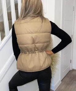AX Paris Stone Puffer Double Pocket Gilet