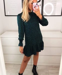 AX Paris Dresses Teal Frill Hem Shift Dress