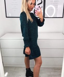 AX Paris Dresses Teal Frill Hem Shift Dress